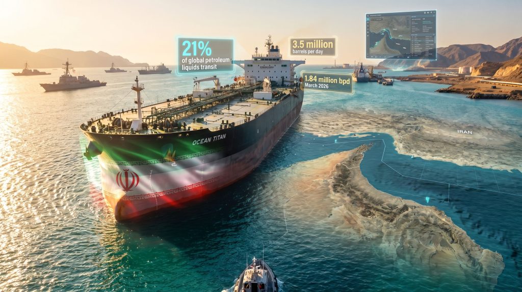 Supertanker navigating Gulf despite US sanctions.