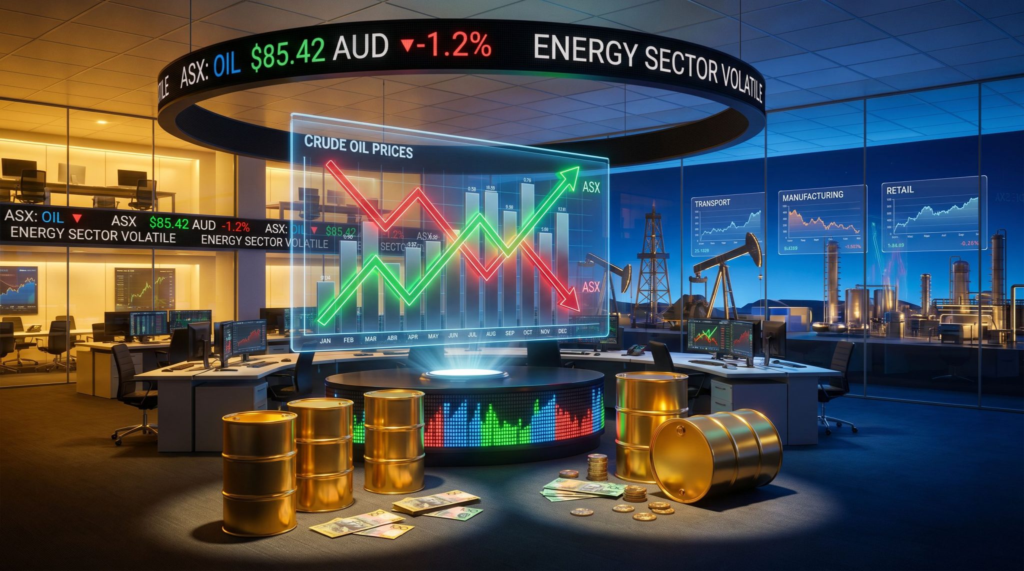ASX Downtrend and Oil Price Rise: Market Analysis