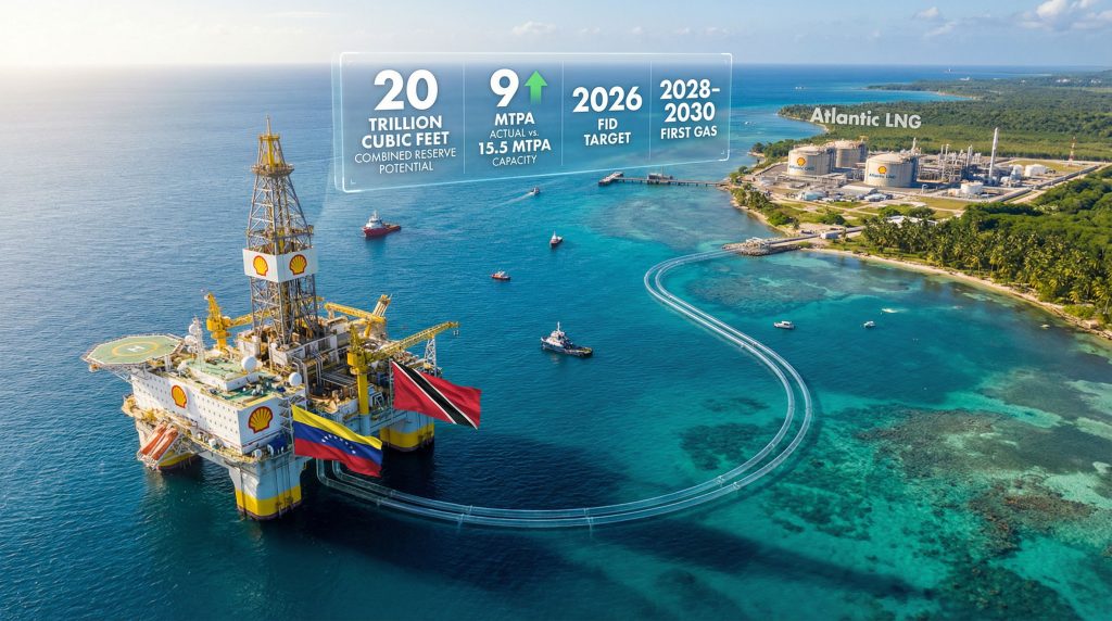 Shell exploring offshore gas expansion with Venezuela.
