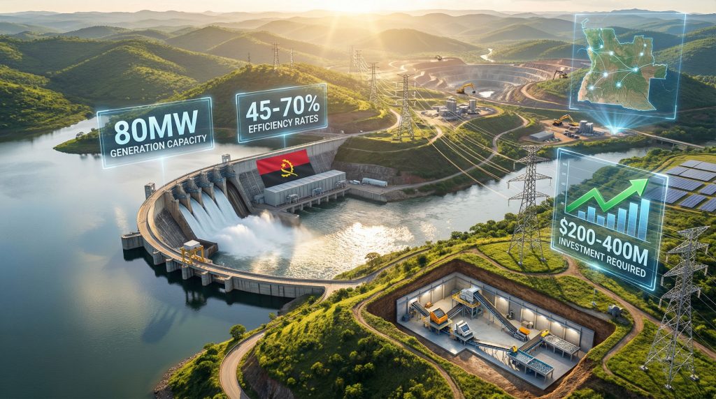 Angola power grid expansion with hydroelectric plant.