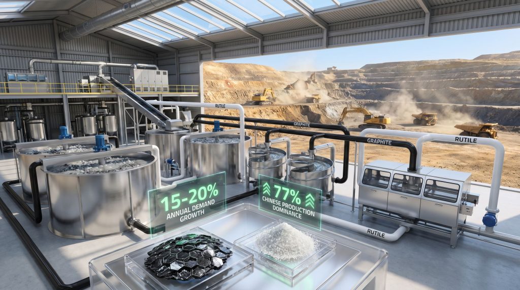 Kasiya graphite and rutile mining facility.