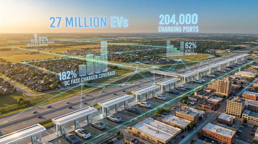 Electric vehicle charging infrastructure expansion visualized.
