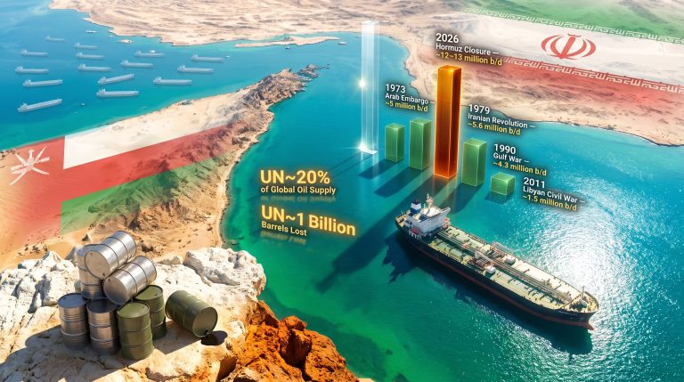 Strait of Hormuz oil supply disruption infographic