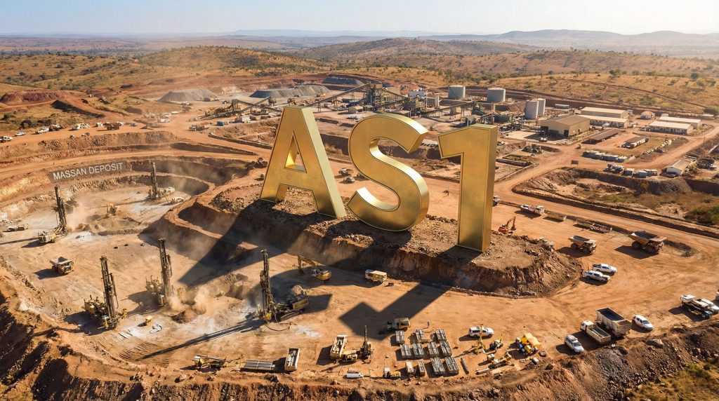 Asara Resources Ltd-AS1-AS1 mining site with large equipment.