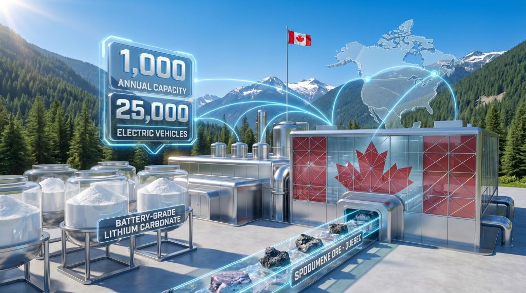 North America's first commercial lithium refinery.