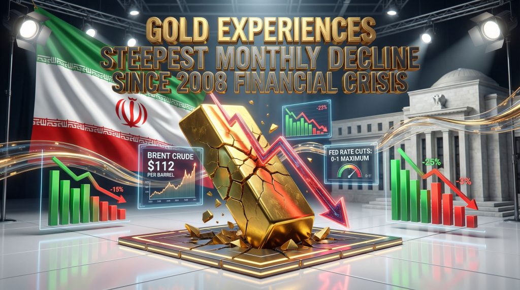 Gold price decline amidst Iran war tensions.