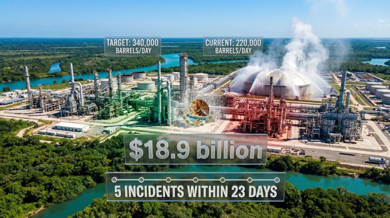 Dos Bocas refinery fire, multiple incidents.