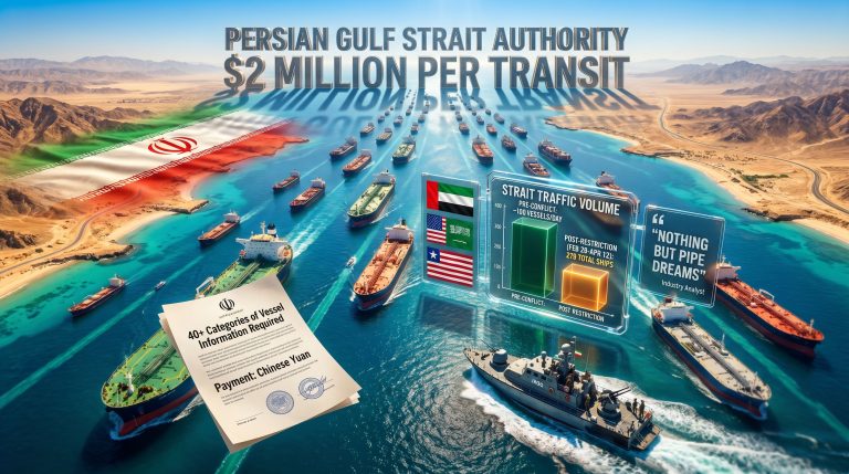Iran Strait of Hormuz transit rules infographic map