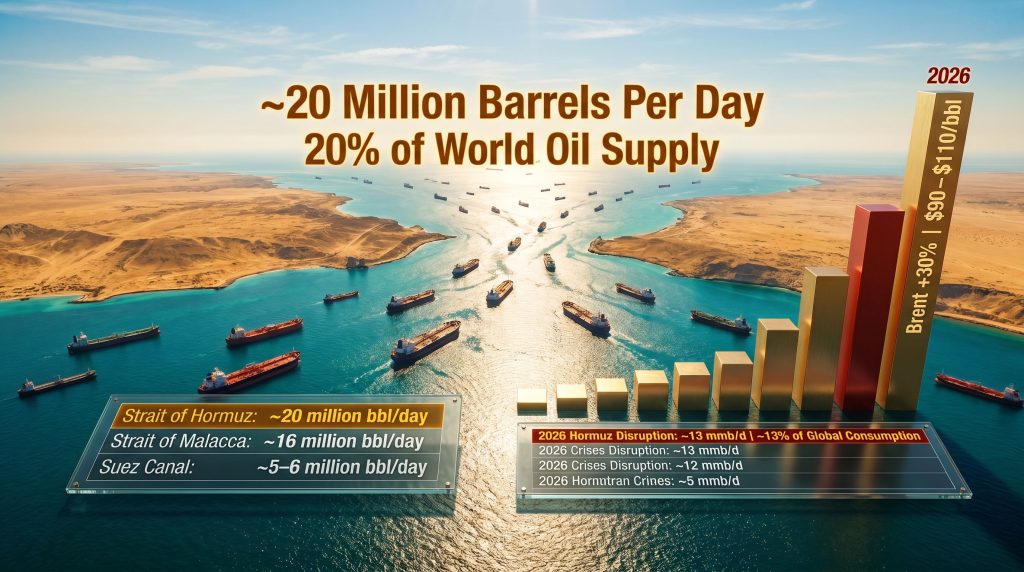 Strait of Hormuz energy crunch oil chokepoint infographic