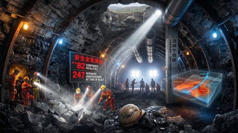 China coal mine blast investigation rescue scene