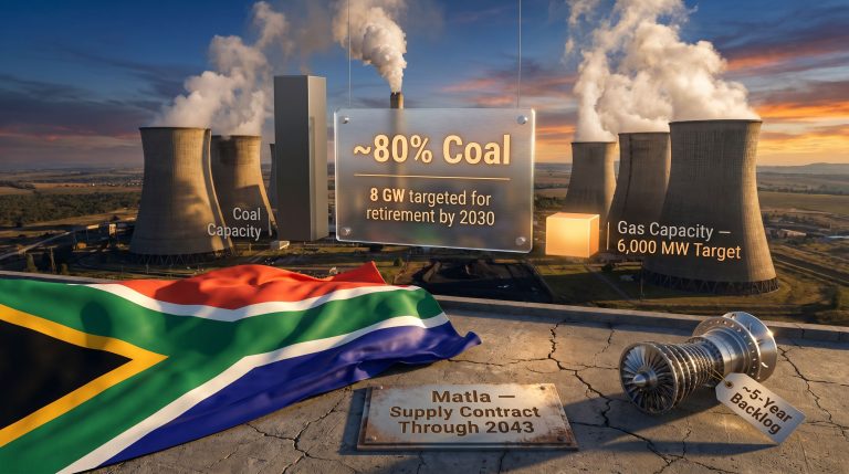 South Africa coal plants extended as gas projects lag infographic