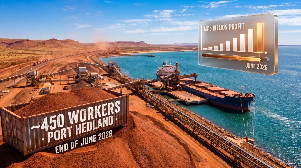 BHP Port Hedland strike vote port scene