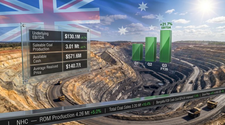 New Hope Corporation quarterly update coal output and profit infographic