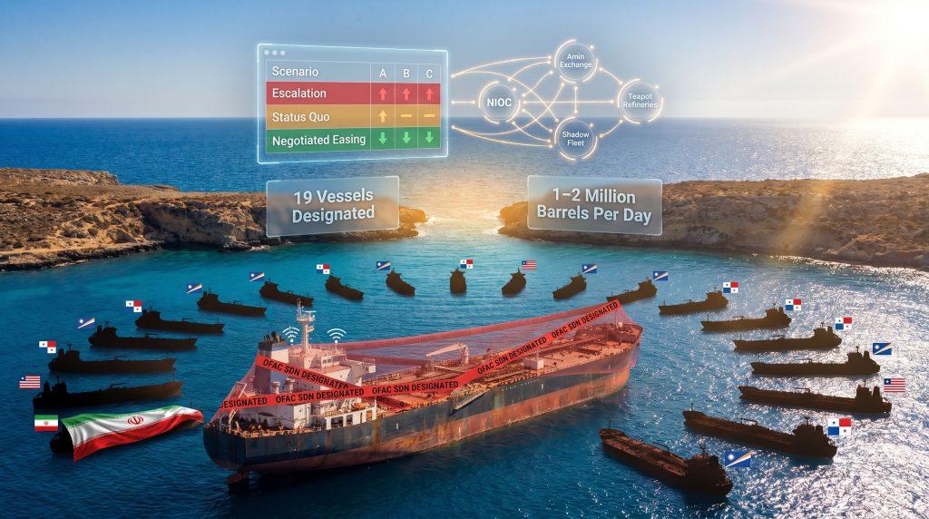 U.S. sanctions on Iranian oil exports infographic