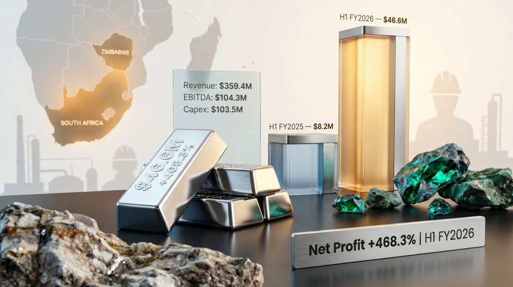 Tharisa first-half net profit increase mining graphic