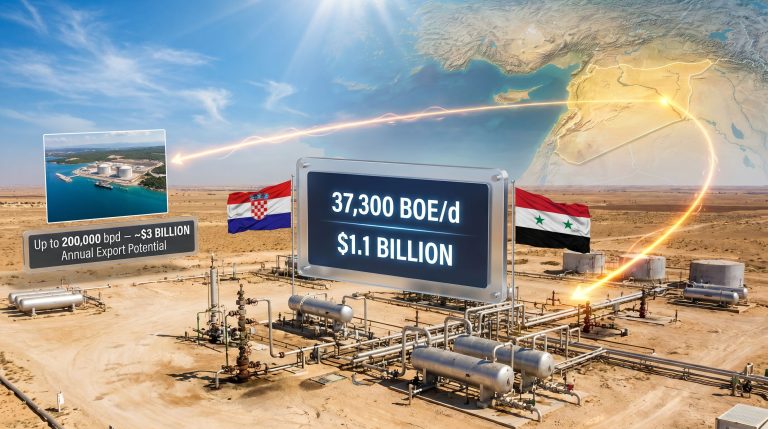 INA restarting Syria oil and gas operations infographic map￼