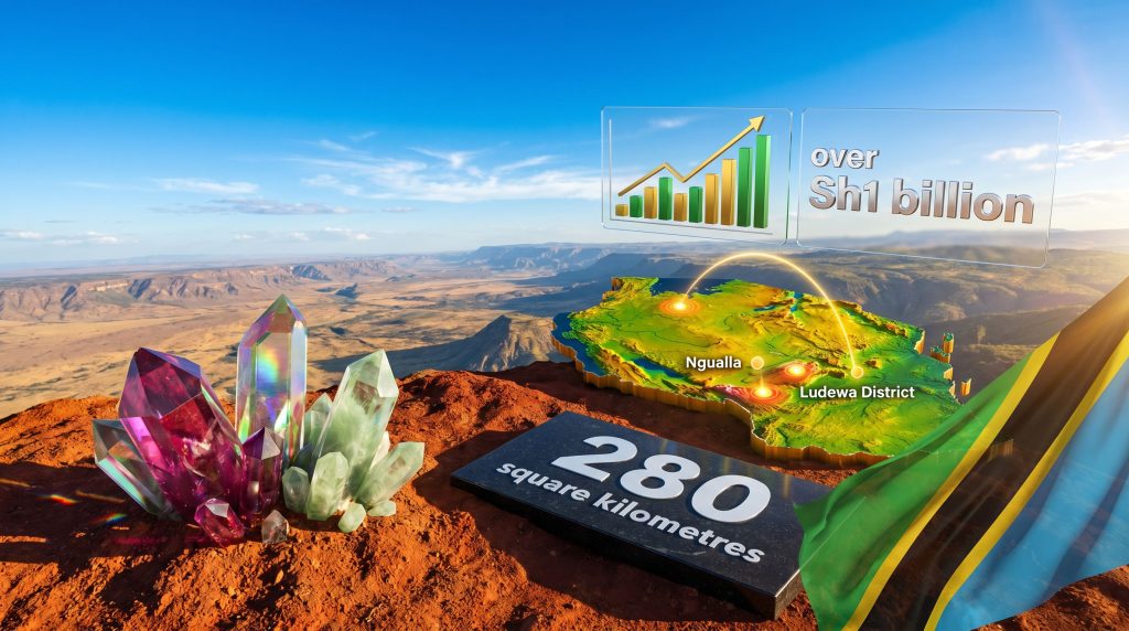 rare earth discovery in Tanzania map illustration