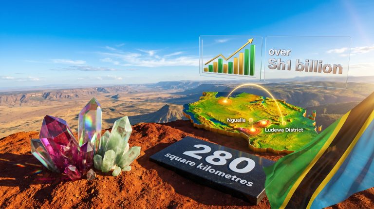 rare earth discovery in Tanzania map illustration