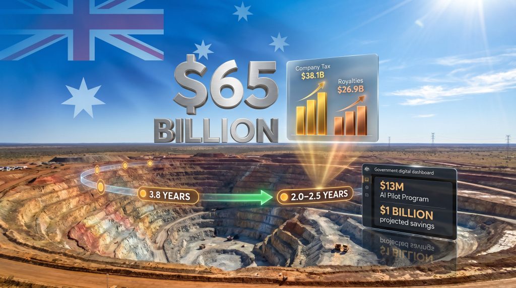 mining taxes unchanged faster approvals Australia mine infographic
