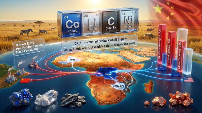China Africa critical minerals race infographic map