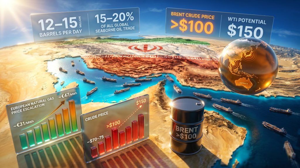 Iran conflict oil supply disruption risk map