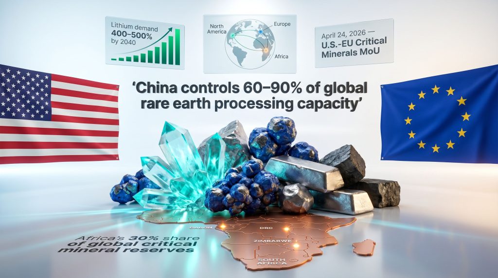 U.S. EU critical minerals partnership infographic map