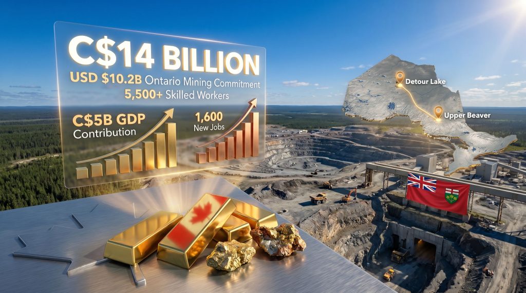 Ontario government and Agnico Eagle to invest in mining infographic