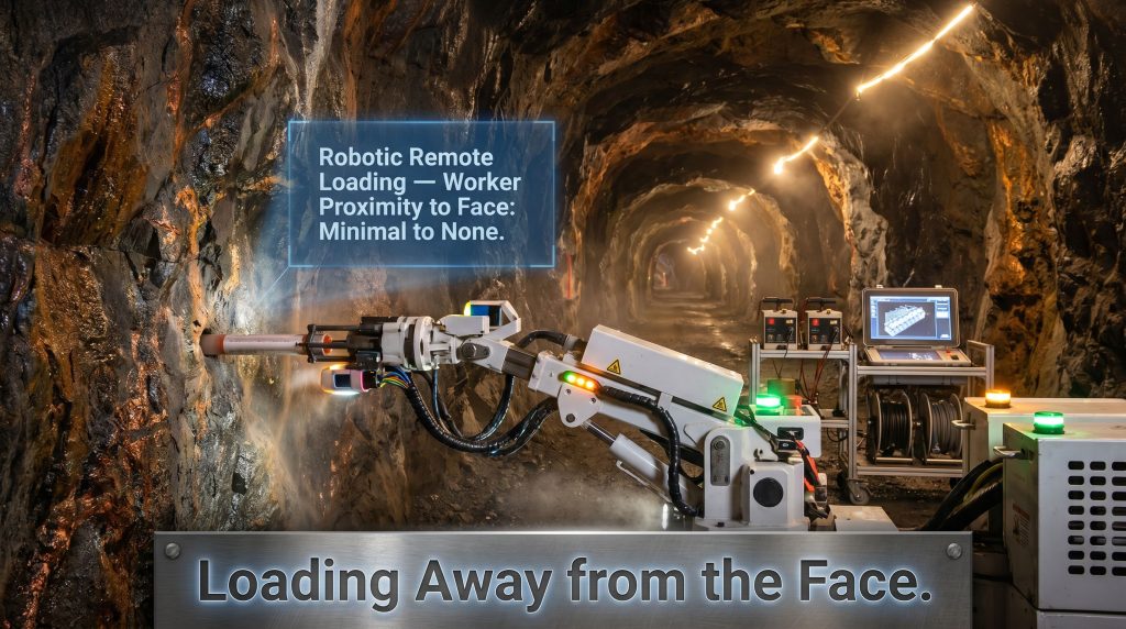 TesMan Dyno Nobel partnership in underground mining technology robot loading system