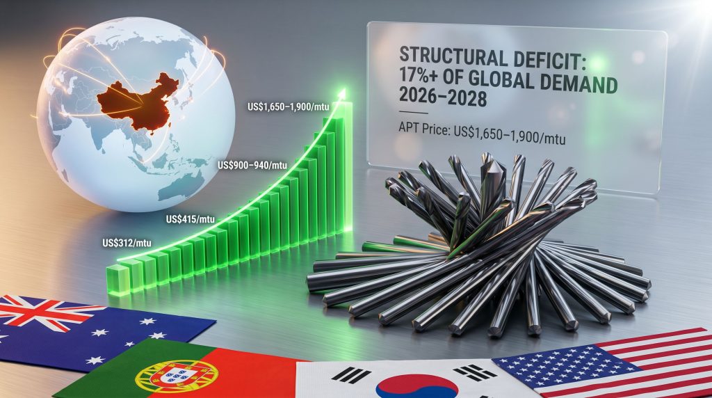 ASX tungsten stocks amid global supply deficit
