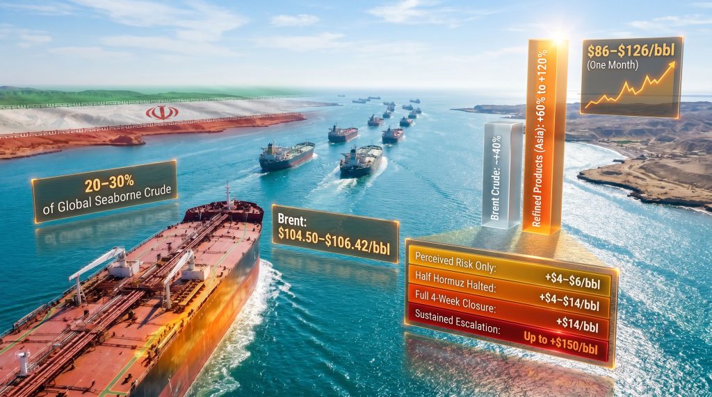 oil supply risk premium from Iran tensions chart