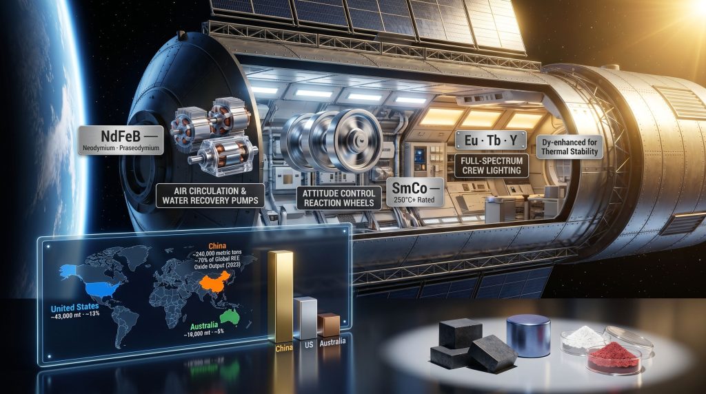 rare earths in space habitats infographic