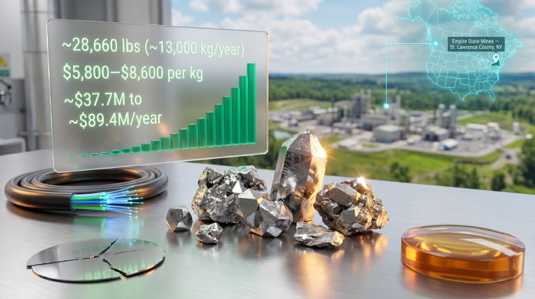 Titan Mining germanium from New York mine waste infographic