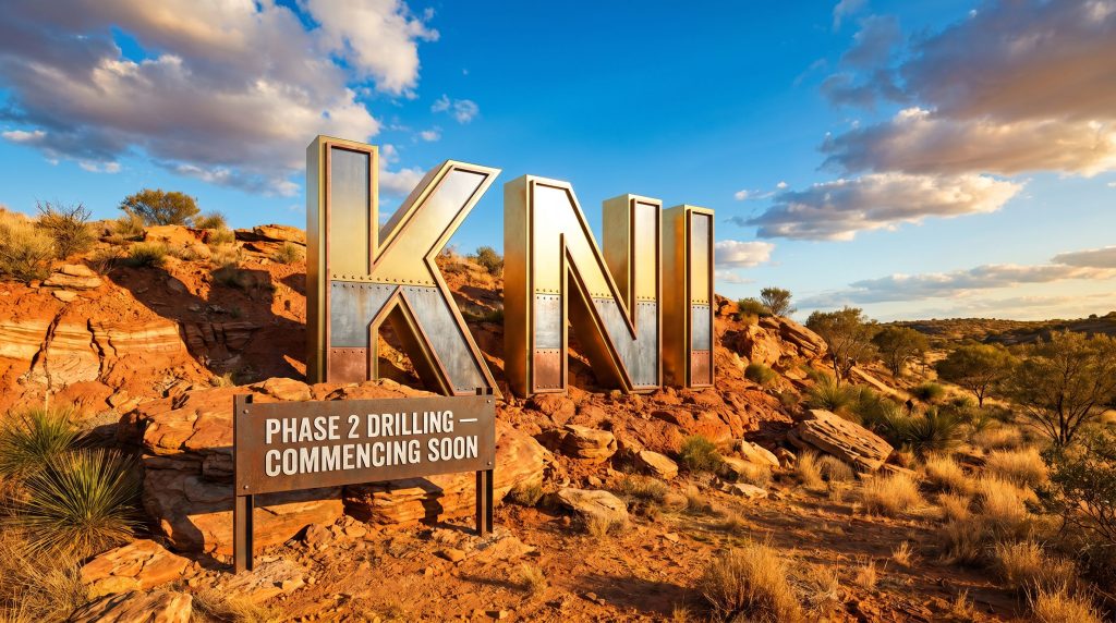 Kuniko Ltd-KNI-KNI phase 2 drilling announcement sign