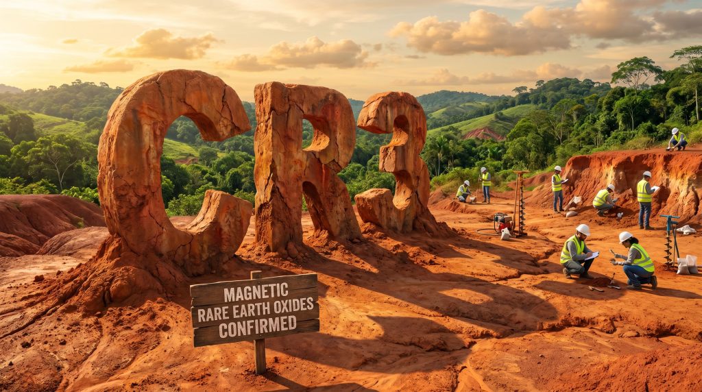 Core Energy Minerals Ltd-CR3-CR3 rare earth oxides confirmed site