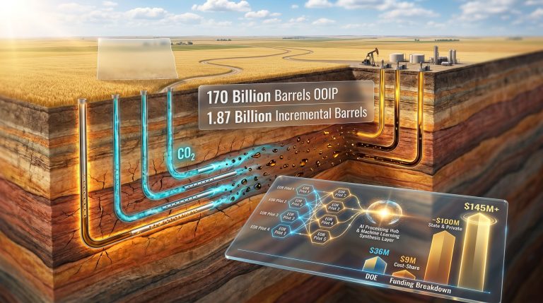 Bakken enhanced oil recovery program at the University of North Dakota infographic