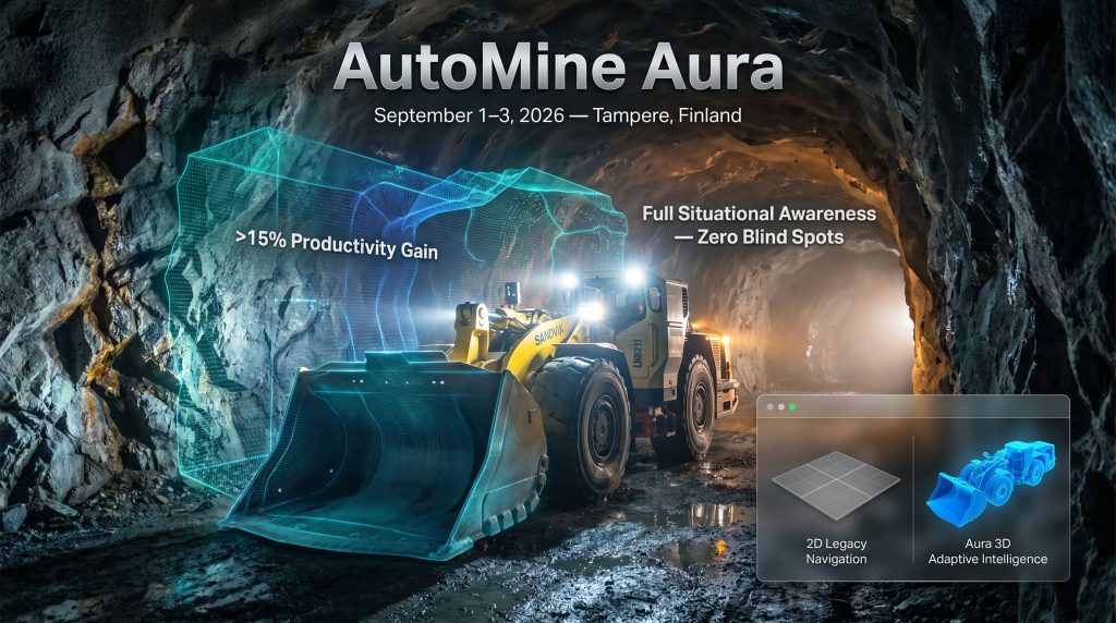 Sandvik AutoMine Aura with 3D perception system underground loader