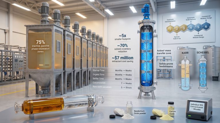 rare earth separation technology industrial process comparison infographic
