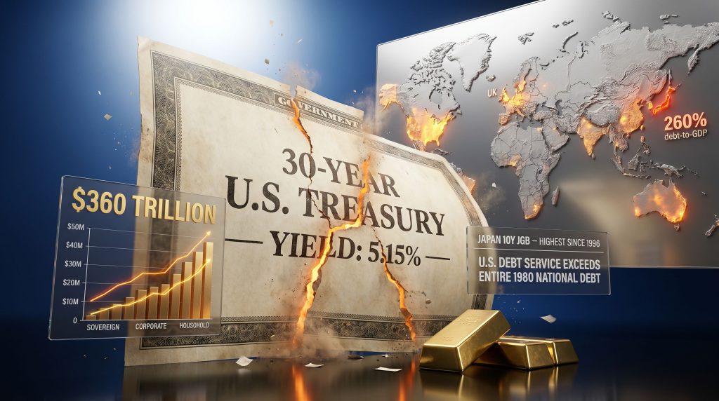 rising sovereign bond yields and global debt crisis graphic