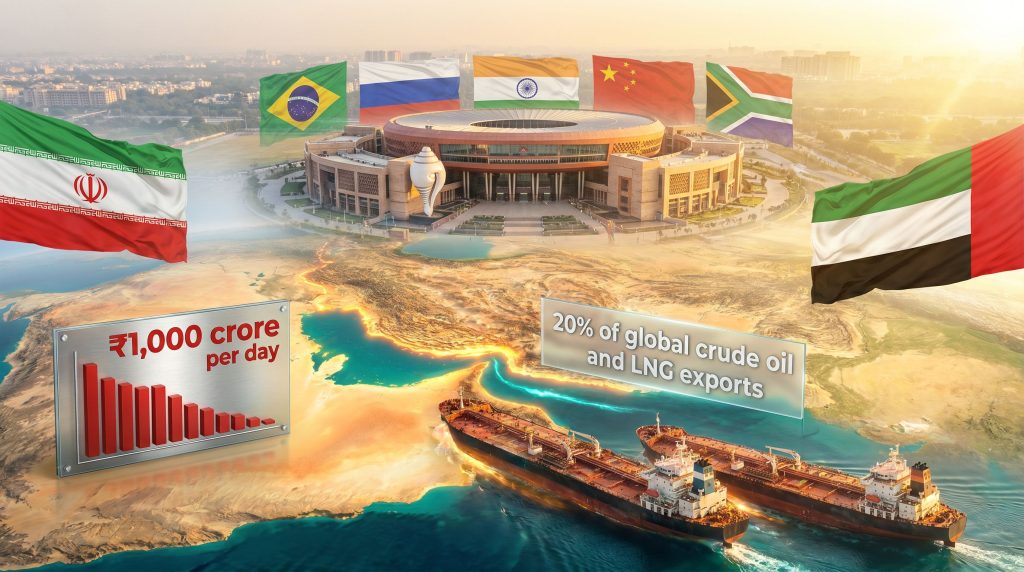 Iran war and oil to dominate BRICS meet in India graphic
