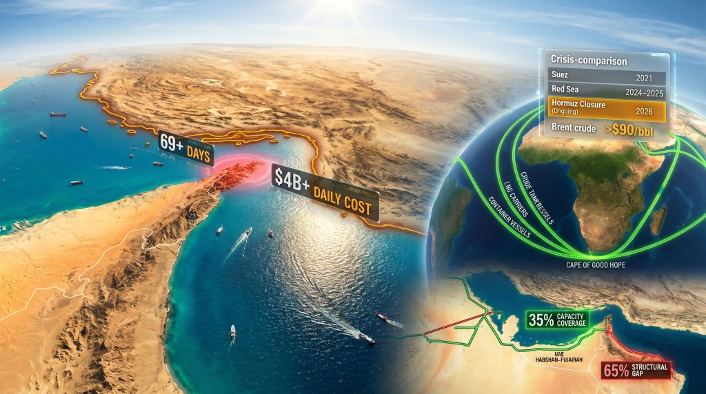 Strait of Hormuz shipping disruptions map infographic
