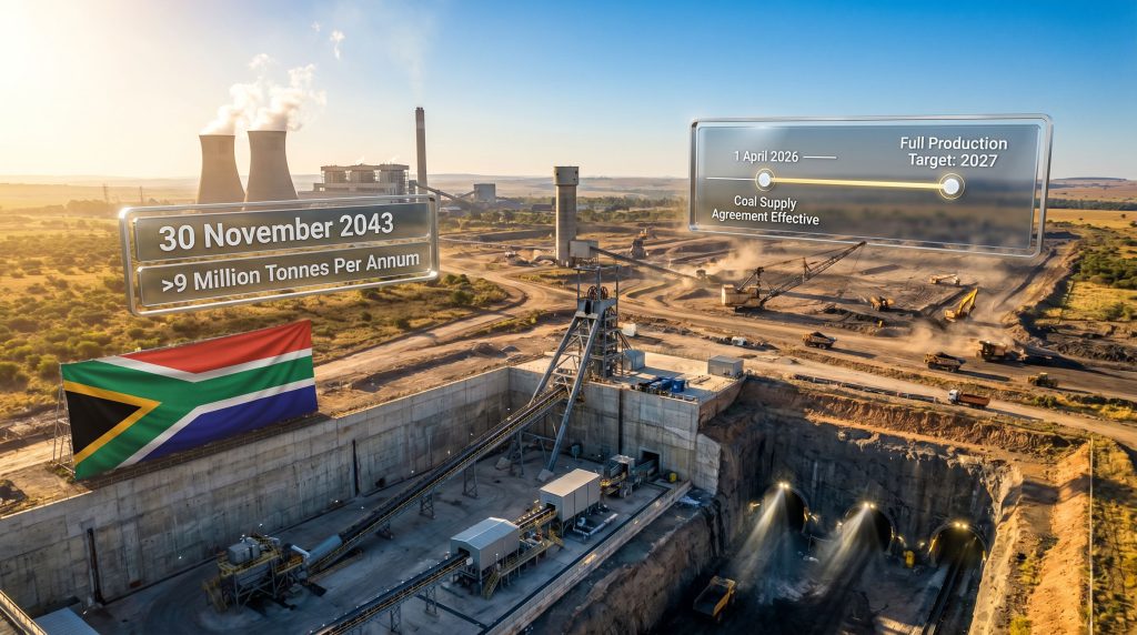 Exxaro Matla coal mine expansion timeline graphic