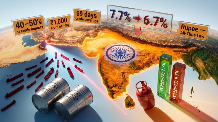 India oil crisis as Hormuz remains shut map infographic