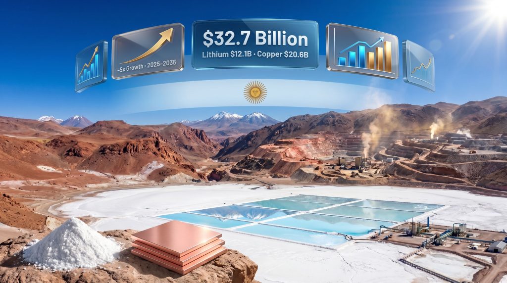 Argentina lithium and copper exports forecast growth