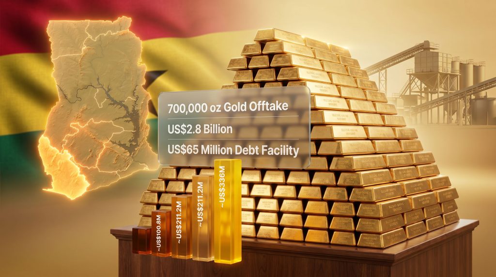 Heath Goldfields Bogoso-Prestea gold mine financing and offtake deal graphic