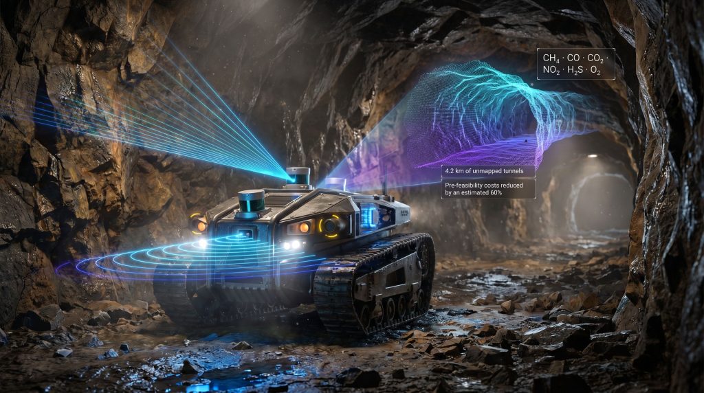 autonomous mobile robots in mine inspection scanning tunnels