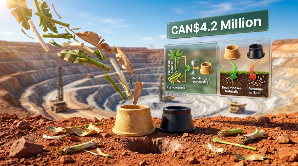 biodegradable blast collars from banana plantation waste infographic
