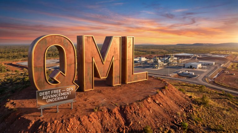 Qmines Ltd-QML-QML mine site at sunset