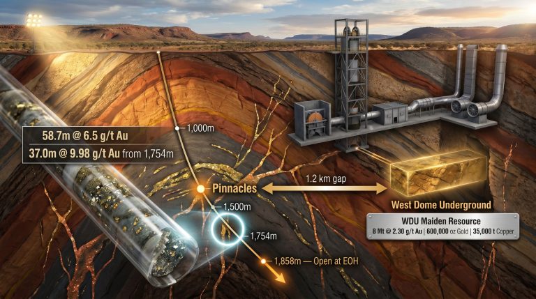 Greatland Pinnacles gold-copper hit at Telfer diagram