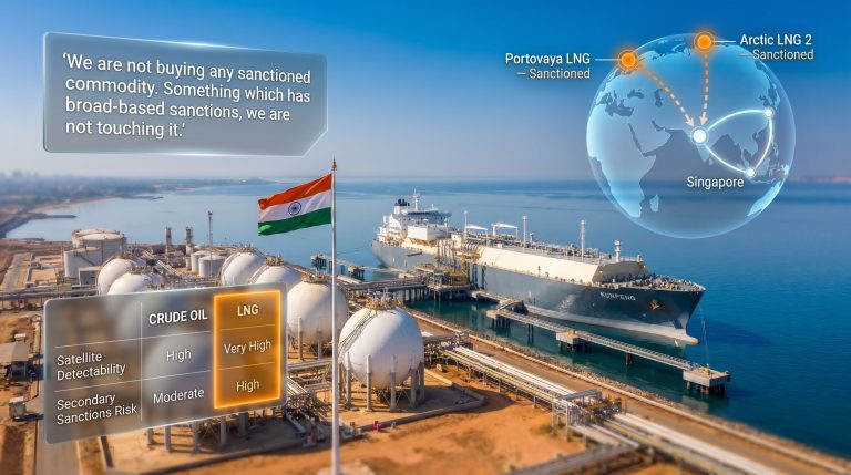 India declines Russian LNG under US sanctions infographic