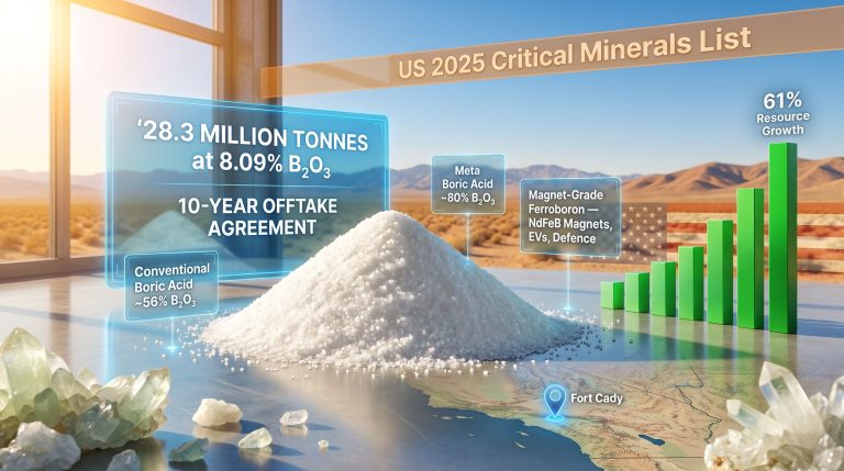 5E Advanced Materials boric acid offtake deal infographic
